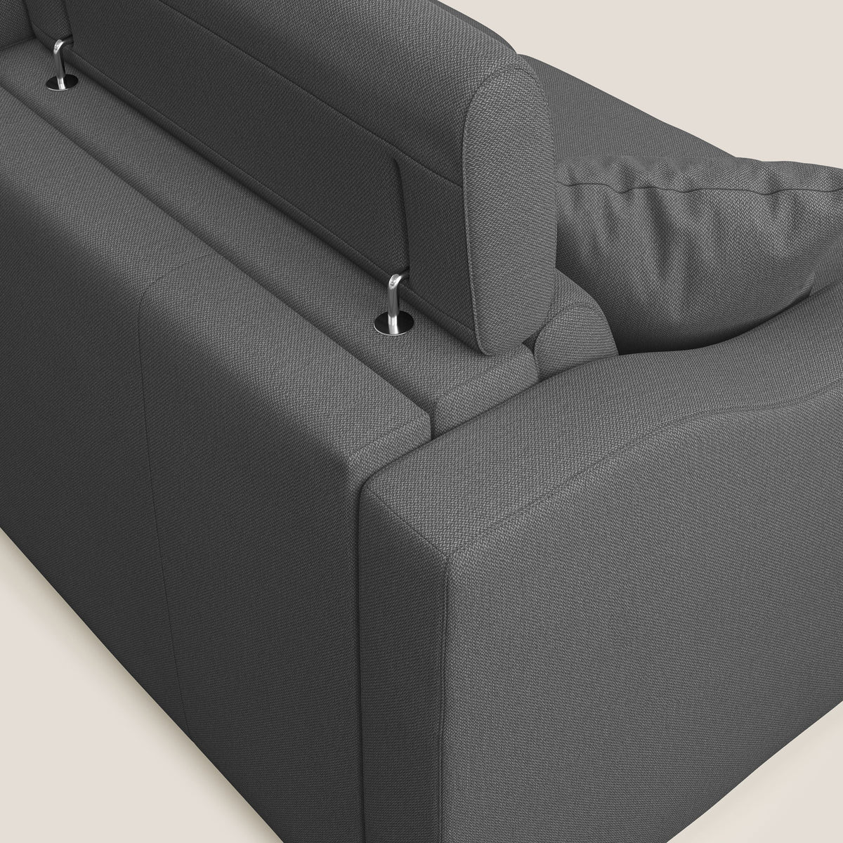 Amber divano letto matrimoniale in tessuto smacchiabile T05 antracite - divitt.sbs