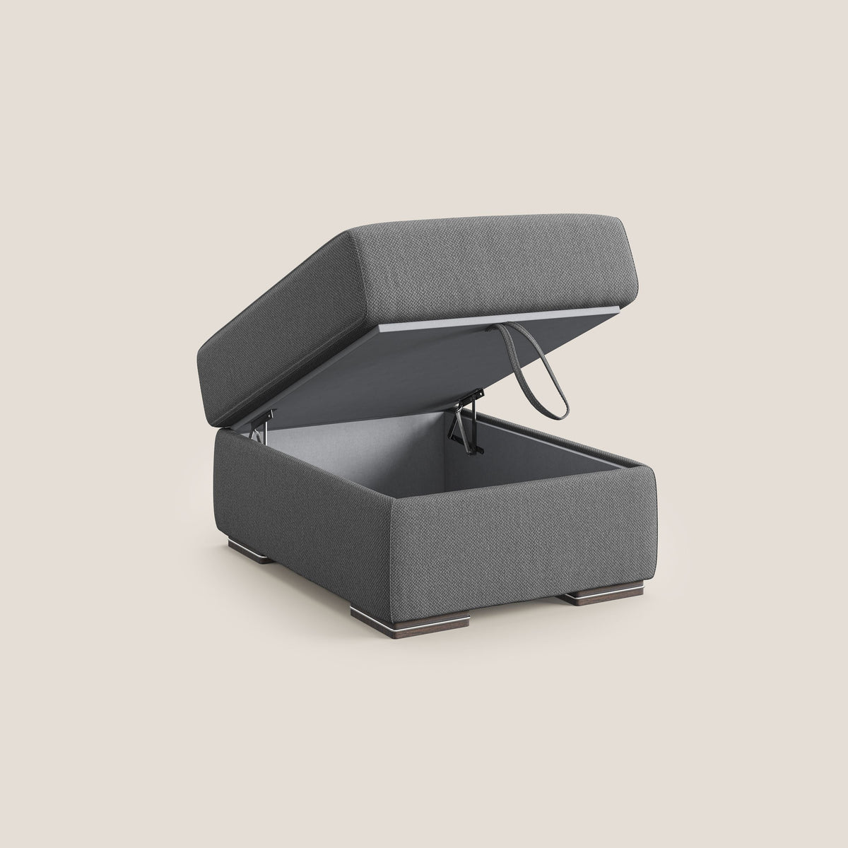Sun pouf apribile contenitore in tessuto smacchiabile ad acqua T05 antracite - divitt.sbs