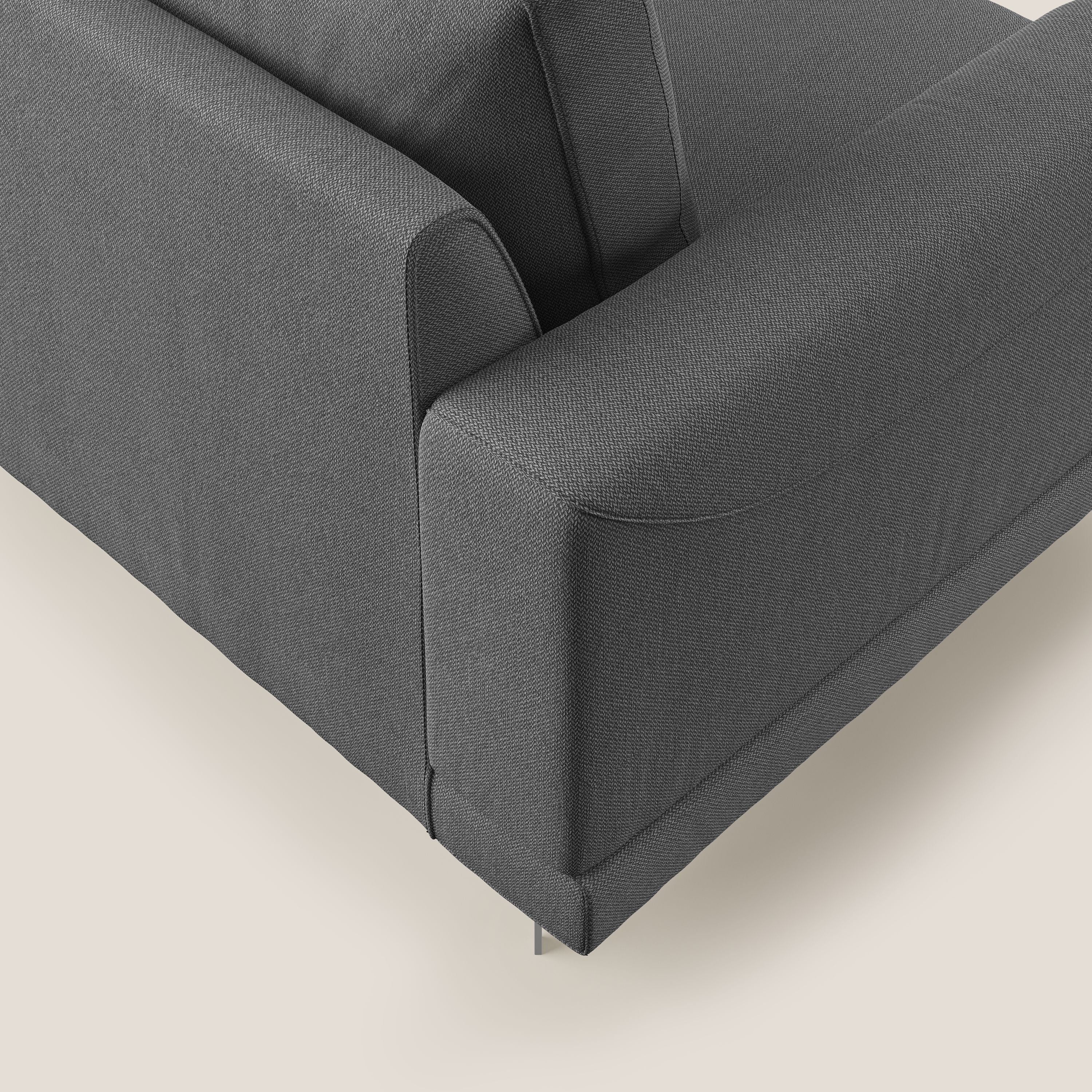 Dorian poltrona moderna in tessuto smacchiabile T05 antracite - divitt.sbs