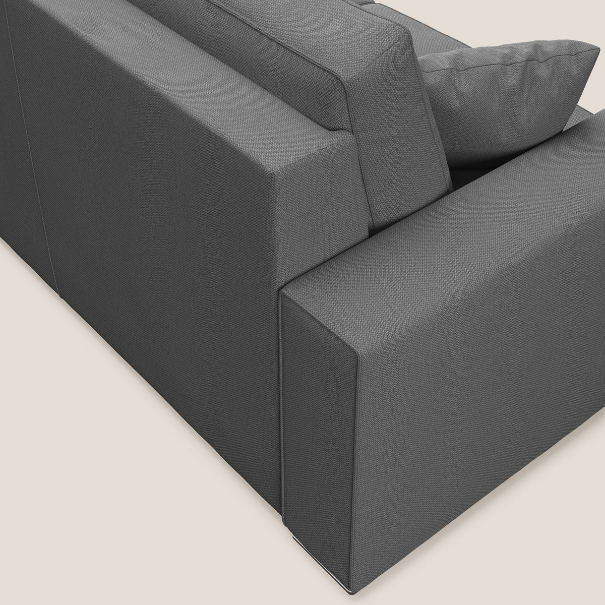 Dream Divano letto angolare in tessuto smacchiabile T05 antracite - divitt.sbs