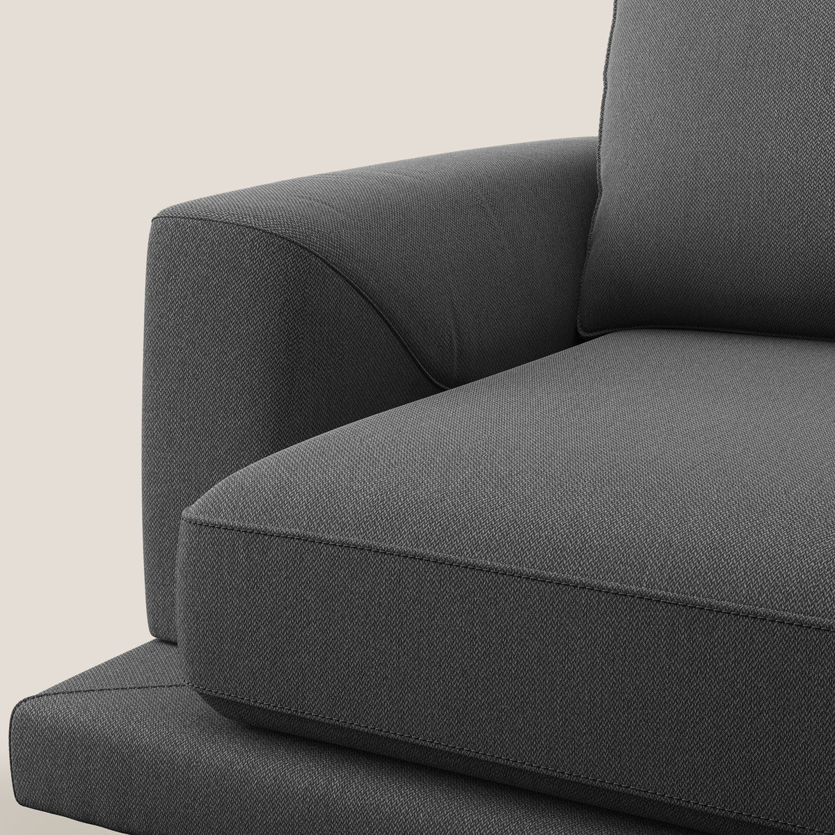 Dorian poltrona moderna in tessuto smacchiabile T05 antracite - divitt.sbs