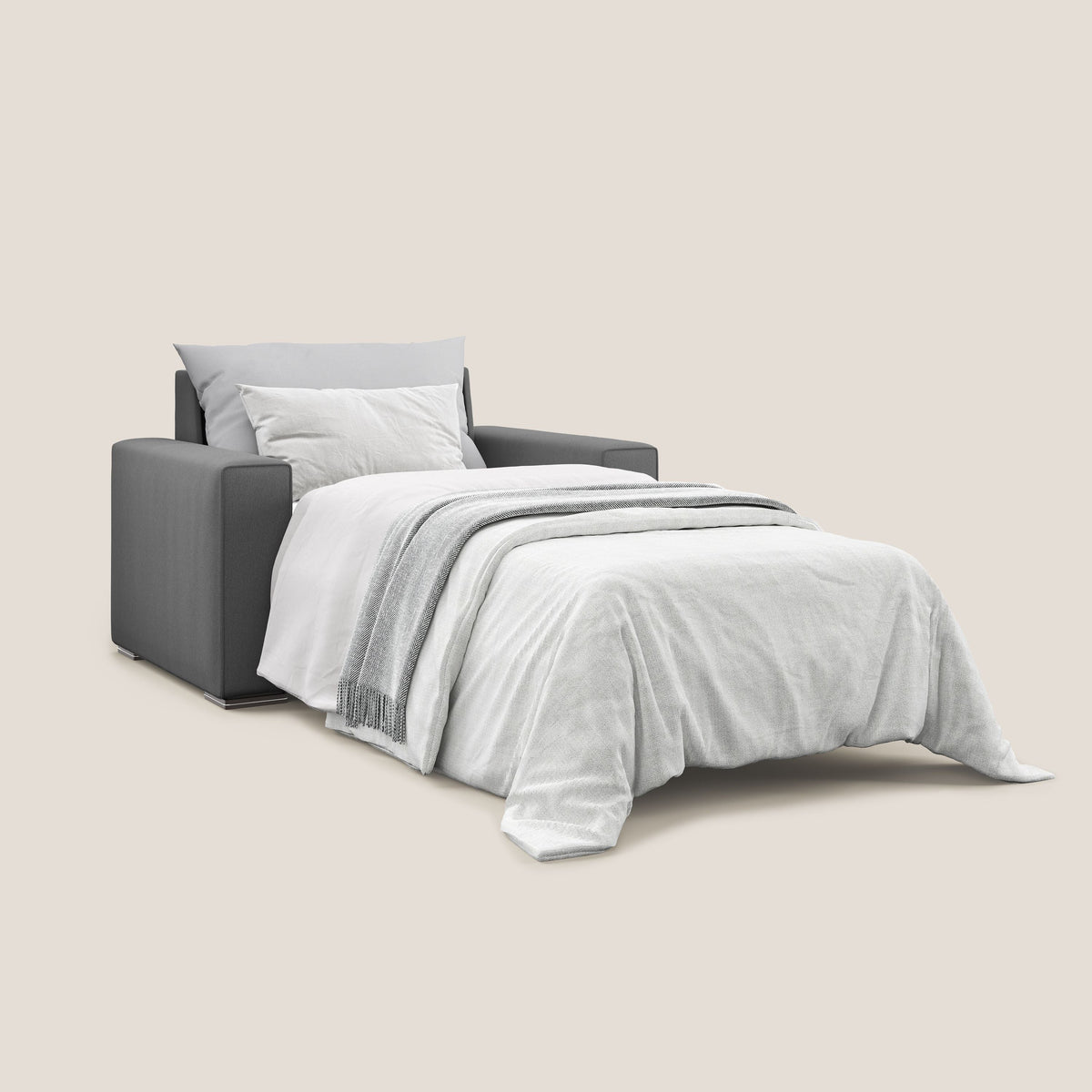 Dream poltrona letto in tessuto smacchiabile T05 antracite - divitt.sbs