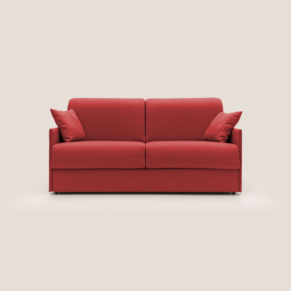Evans Divano letto matrimoniale in tessuto impermeabile T13 rosso - divitt.sbs