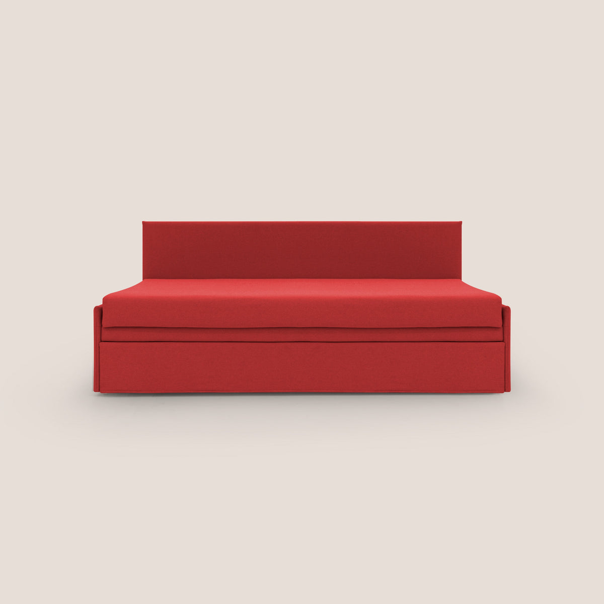 Naviglio Divano duplex con doppio letto in tessuto simil cotone impermeabile T13 rosso - divitt.sbs