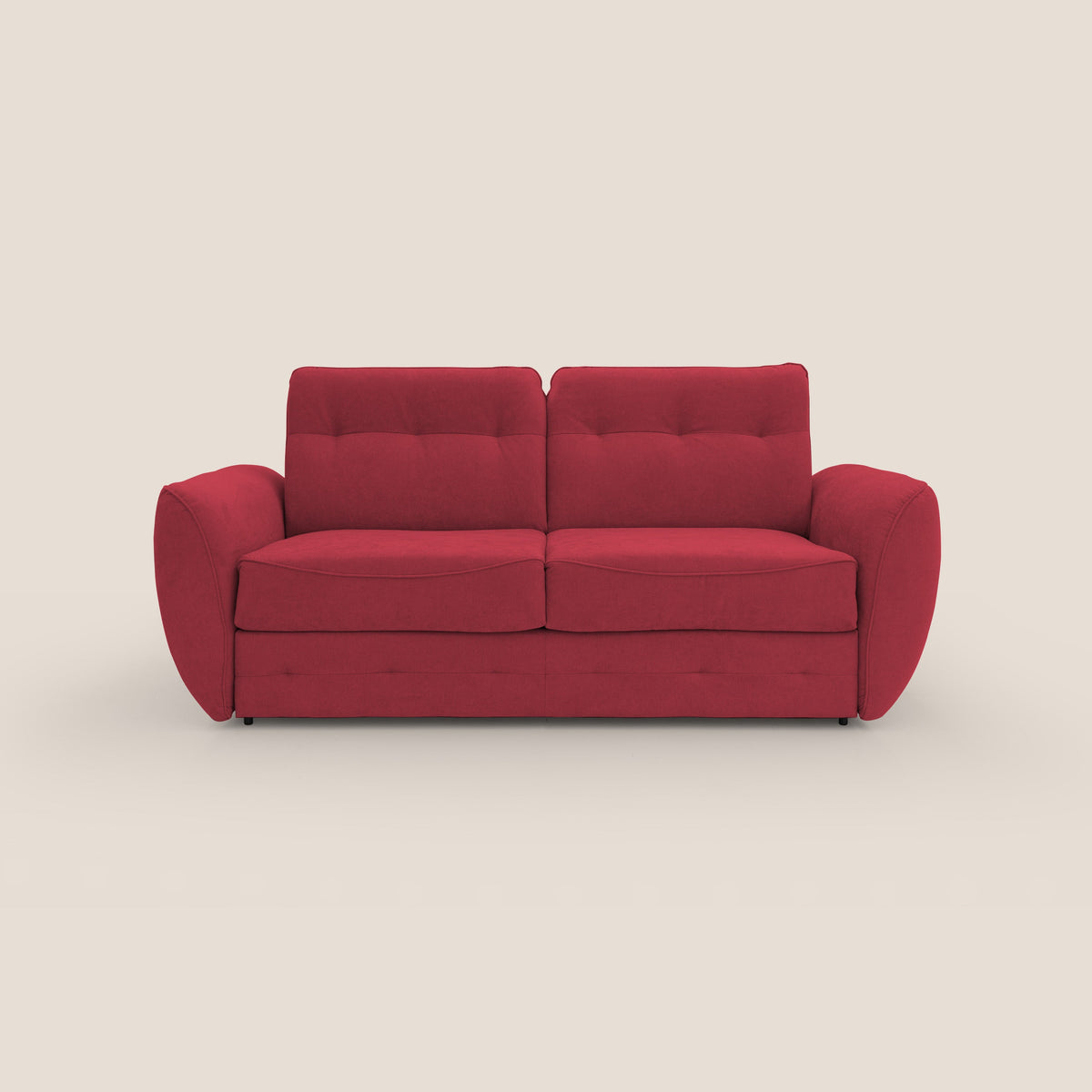 Zeus Divano letto scandinavo con schienale alto in tessuto impermeabile T02 rosso - divitt.sbs
