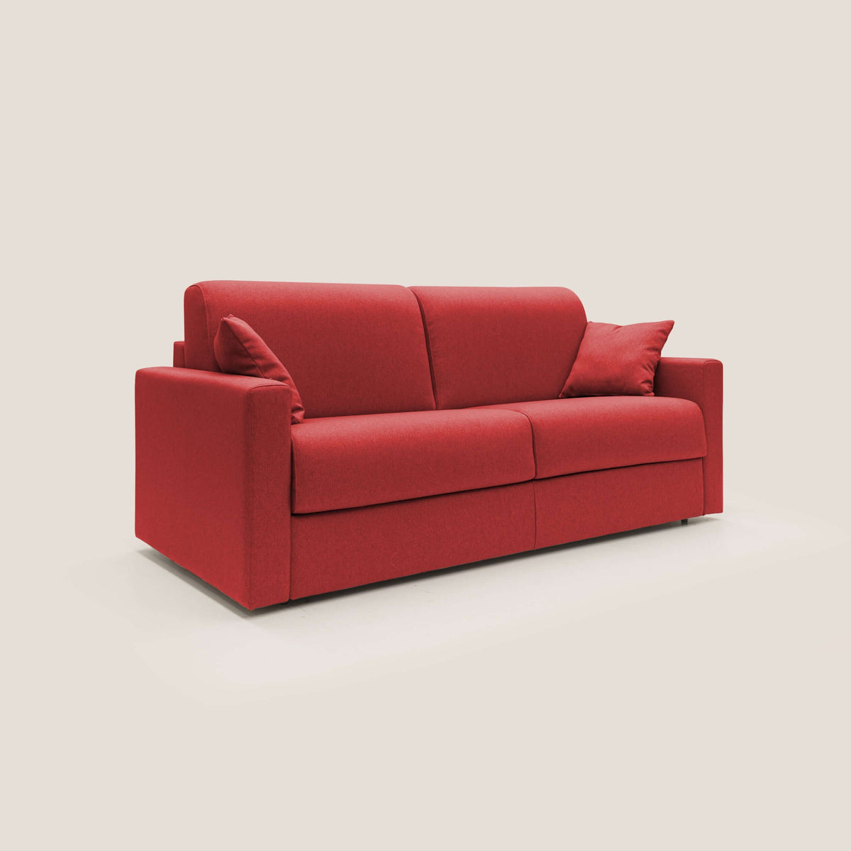 Chris Divano letto matrimoniale in tessuto impermeabile T13 rosso - divitt.sbs
