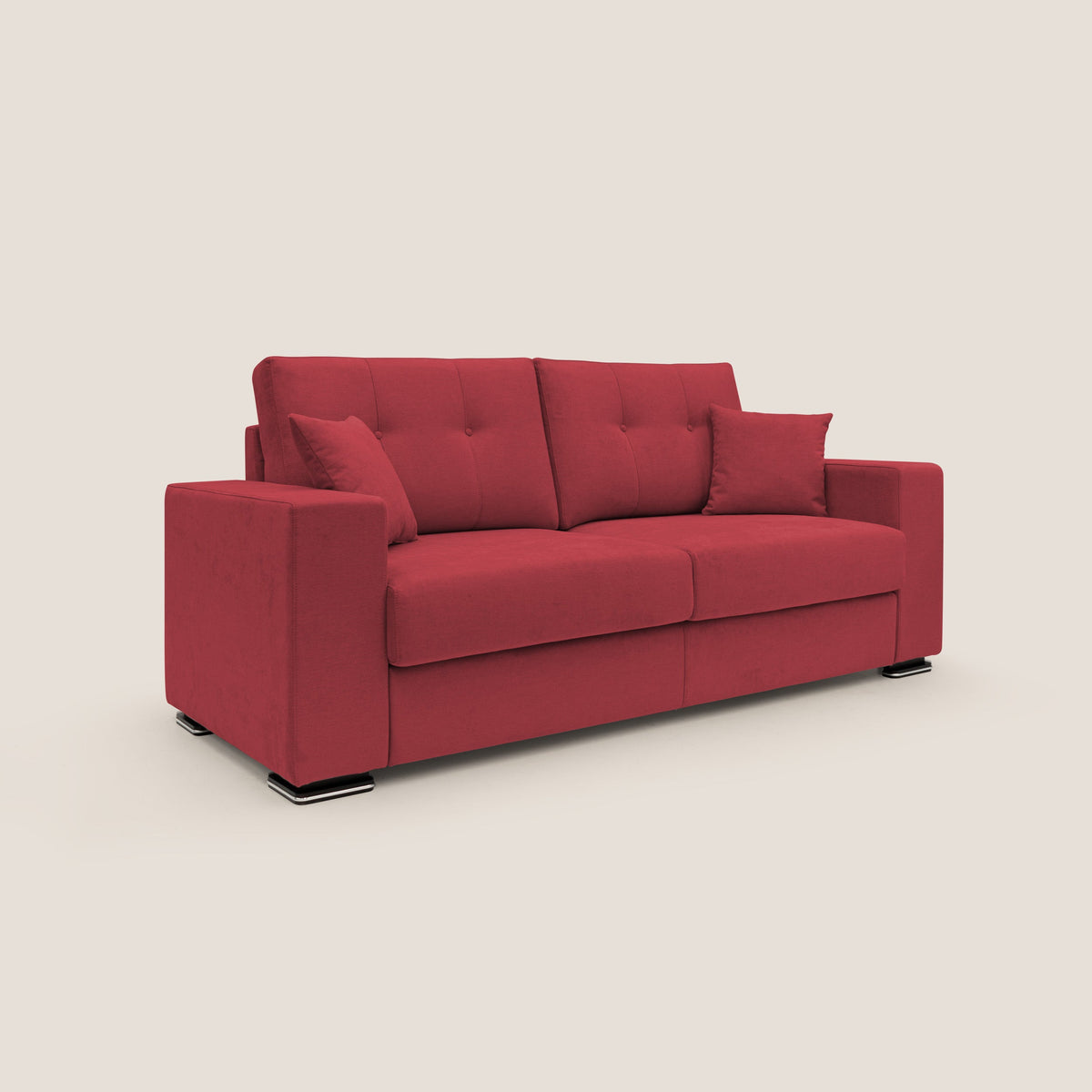 Giove divano in morbido tessuto impermeabile T02 rosso - divitt.sbs