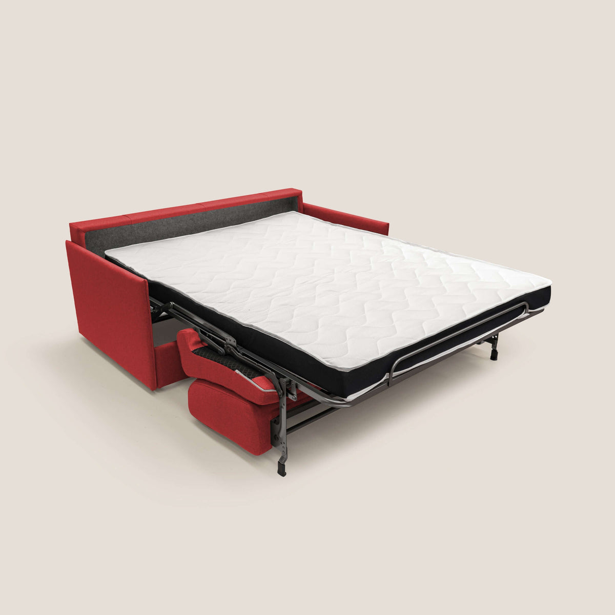 Evans Divano letto matrimoniale in tessuto impermeabile T13 rosso - divitt.sbs