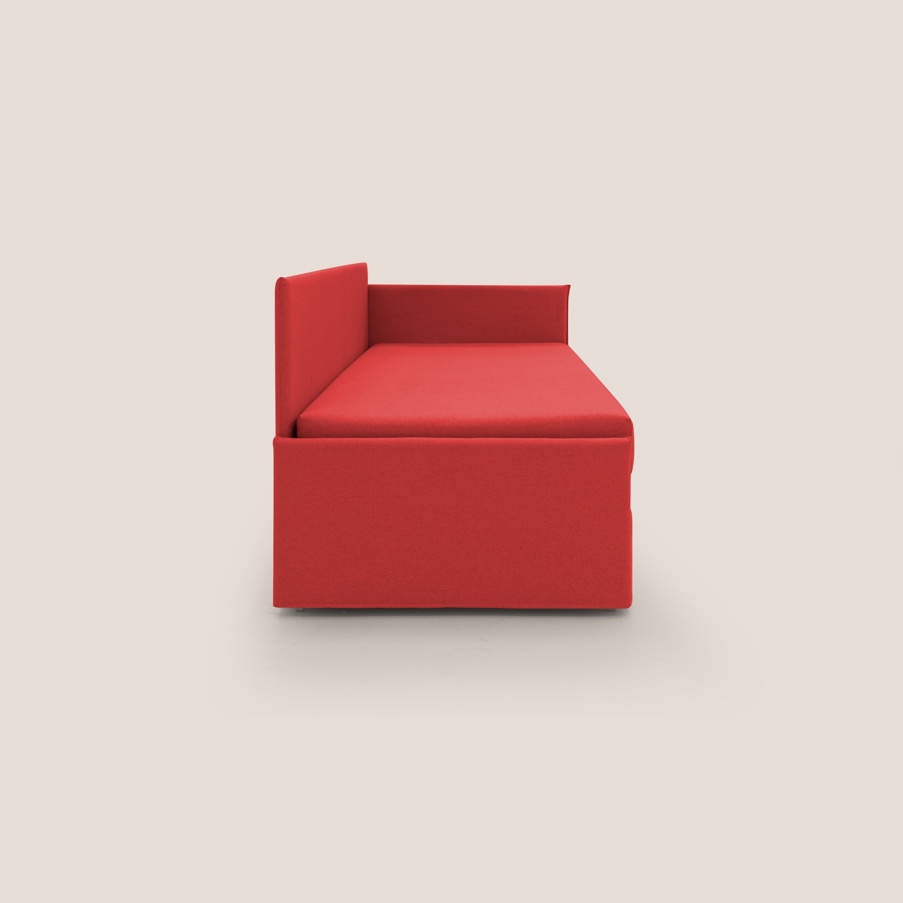Durini Divano duplex con doppio letto in tessuto simil cotone impermeabile T13 rosso - divitt.sbs