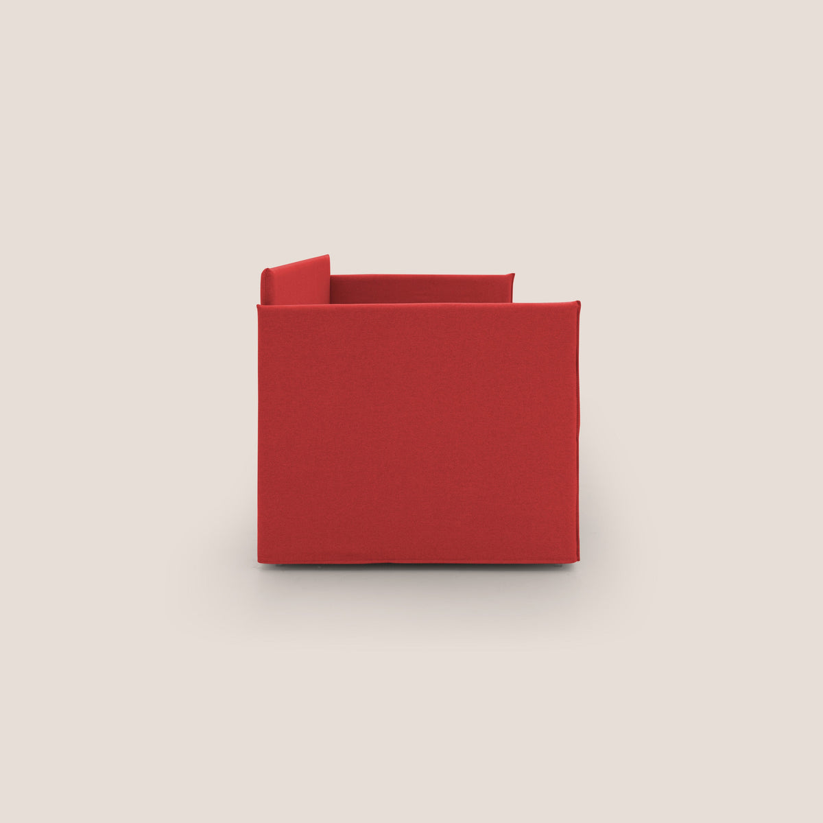 Brenta Divano duplex con doppio letto in tessuto simil cotone impermeabile T13 rosso - divitt.sbs