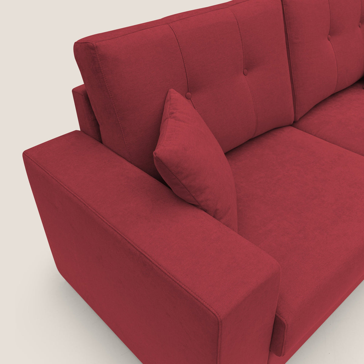 Giove divano in morbido tessuto impermeabile T02 rosso - divitt.sbs