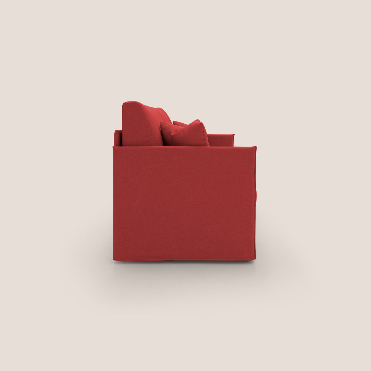 Tortona Divano duplex con doppio letto in tessuto simil cotone impermeabile T13 rosso - divitt.sbs