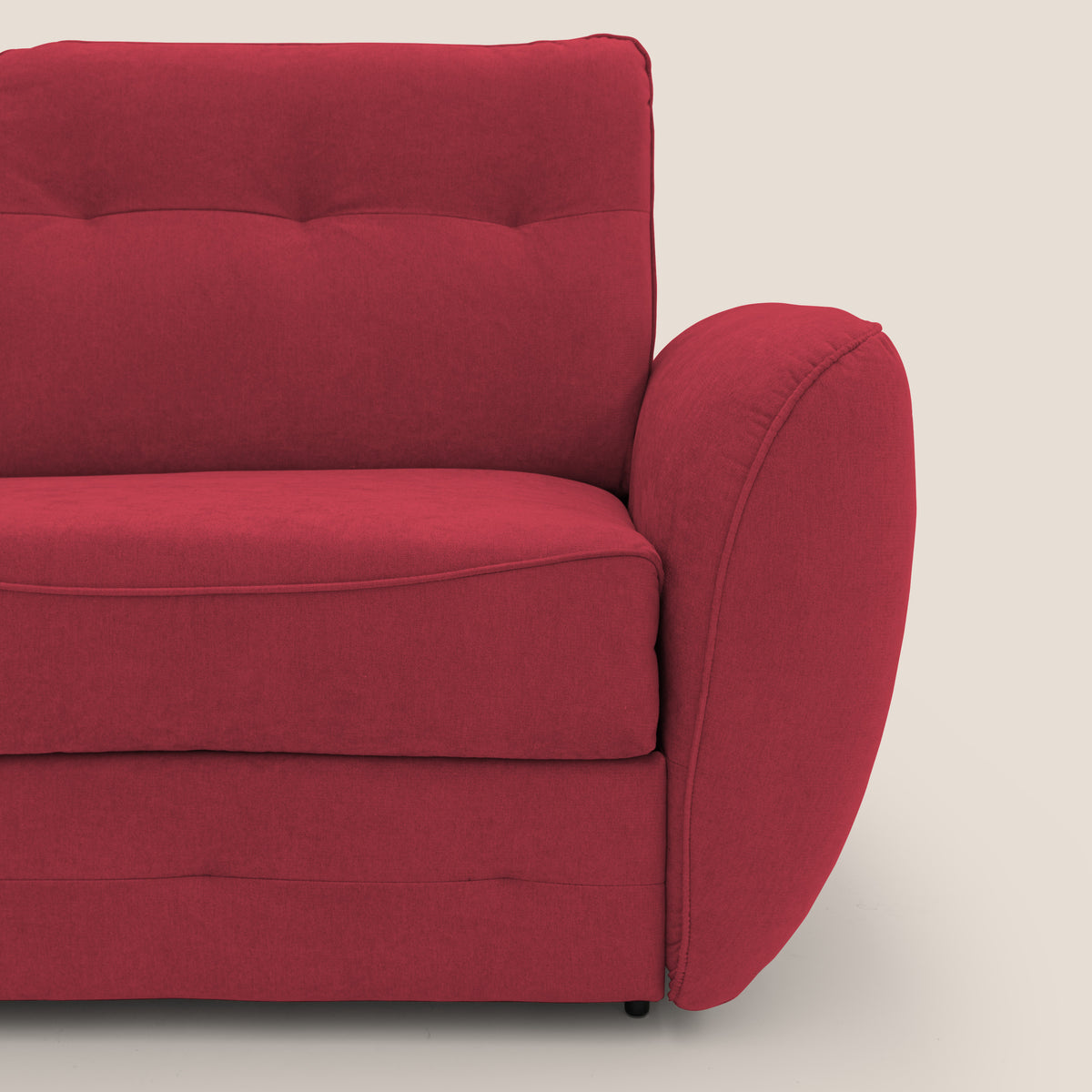 Zeus divano letto angolare con materasso H18 cm pouf mobile in tessuto impermeabile T02 - divitt.sbs