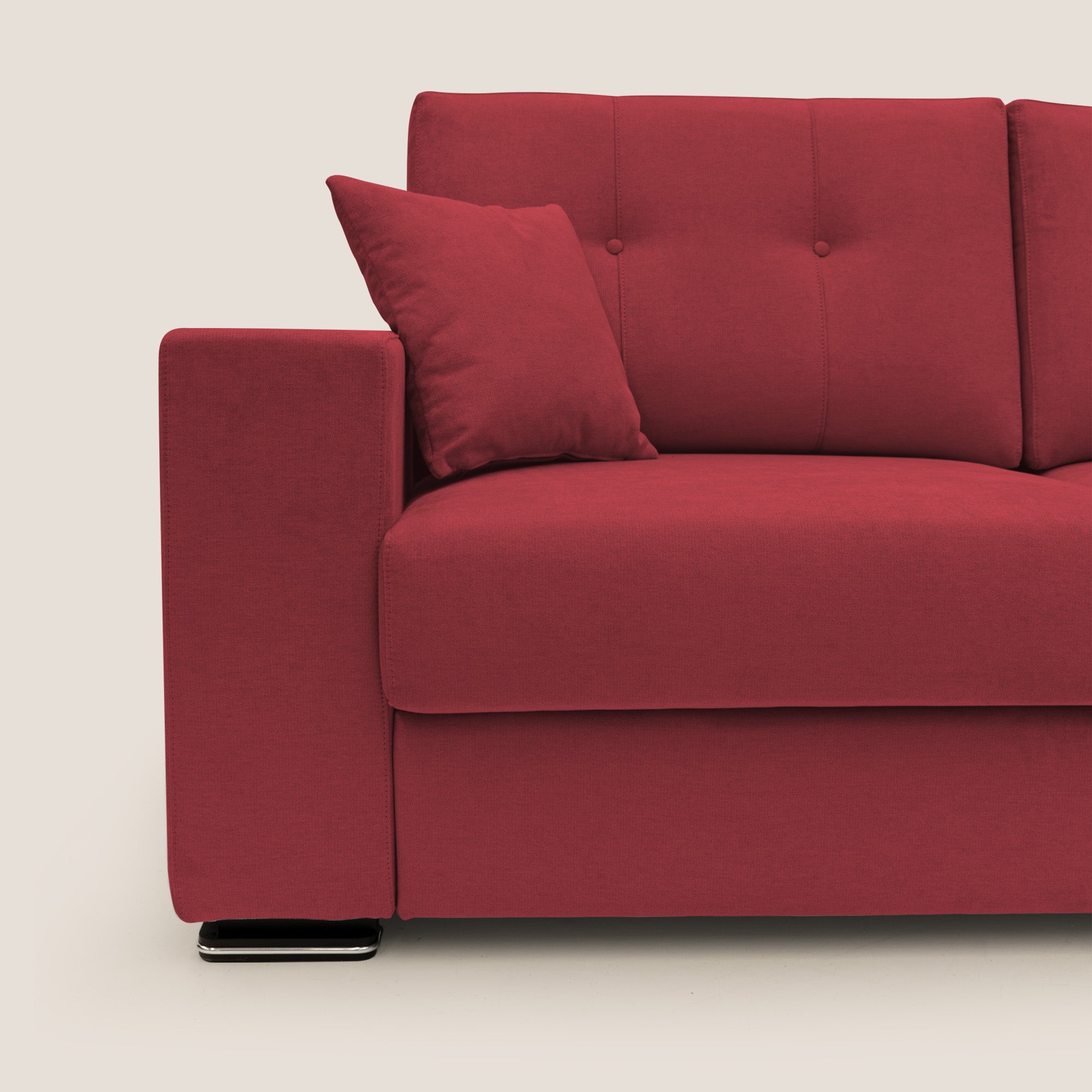 Giove divano in morbido tessuto impermeabile T02 rosso - divitt.sbs