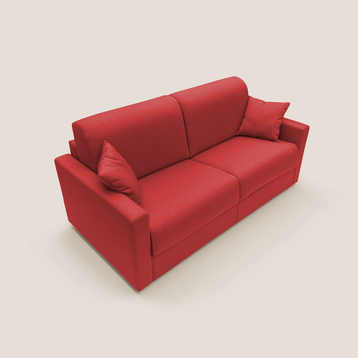 Chris Divano letto matrimoniale in tessuto impermeabile T13 rosso - divitt.sbs