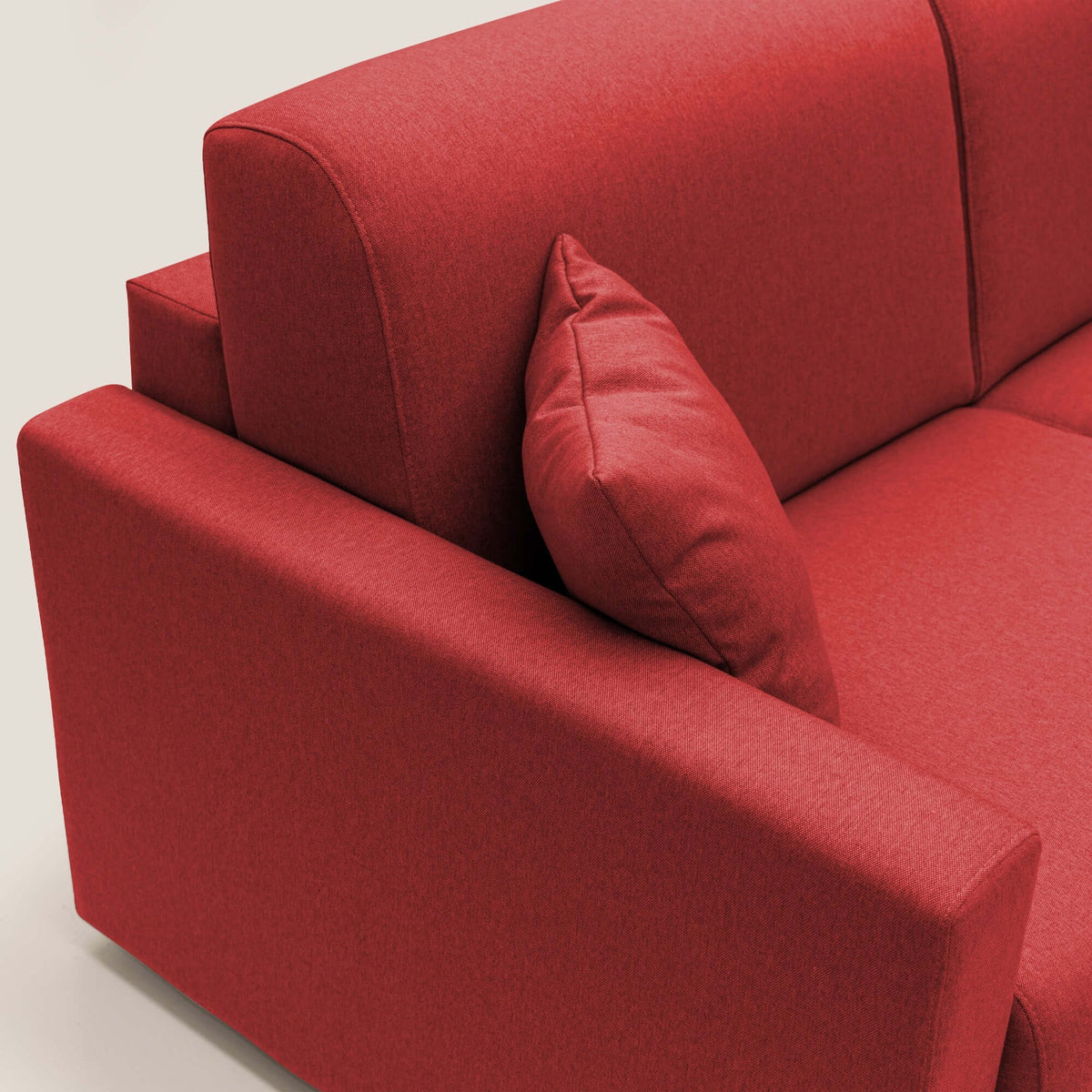 Chris Divano letto matrimoniale in tessuto impermeabile T13 rosso - divitt.sbs