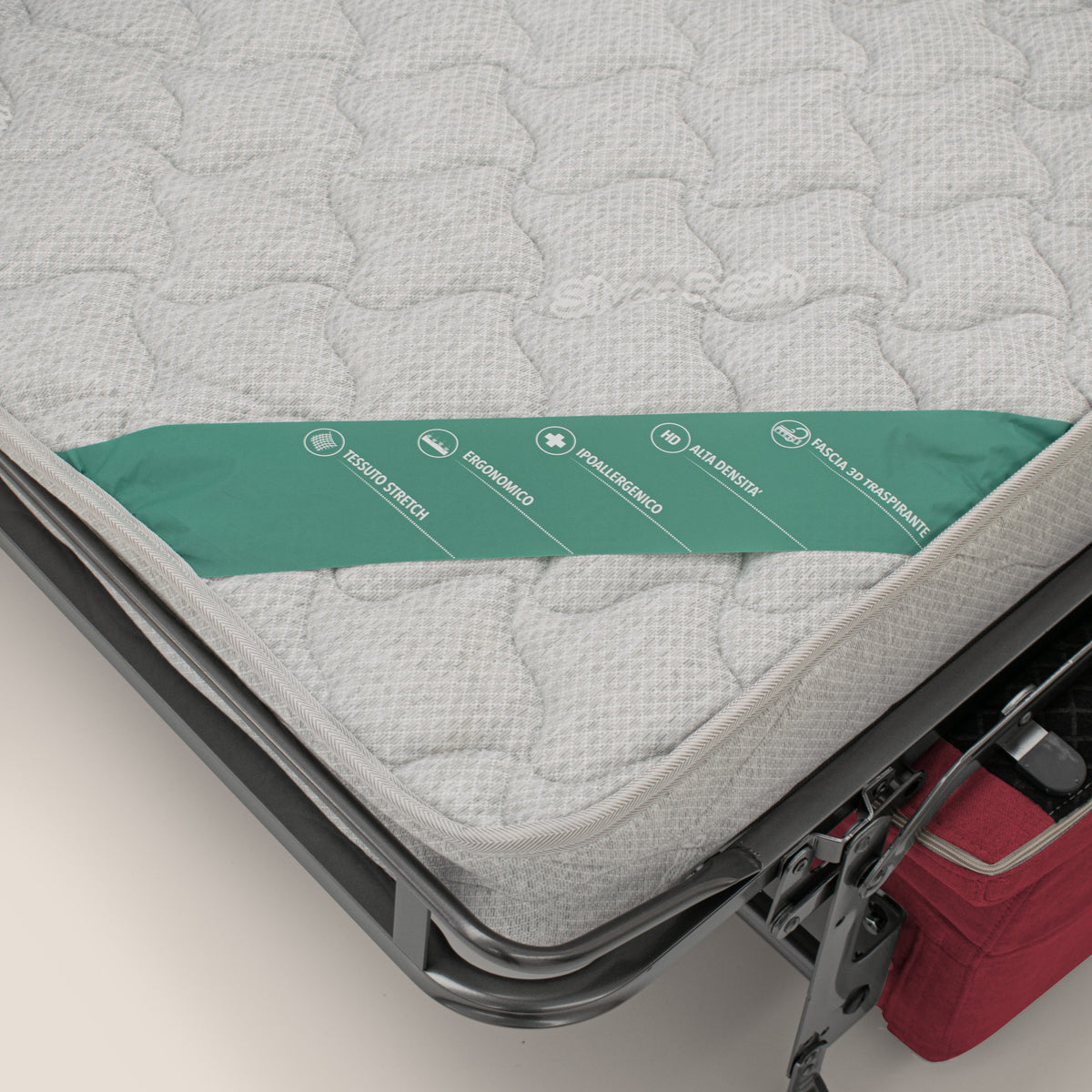 Bjorn divano letto sfoderabile con materasso H18 cm e poggiatesta reclinabili in tessuto impermeabile T02 rosso - divitt.sbs