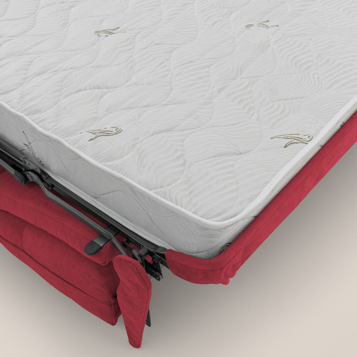 Zeus divano letto angolare con materasso H18 cm pouf mobile in tessuto impermeabile T02 - divitt.sbs