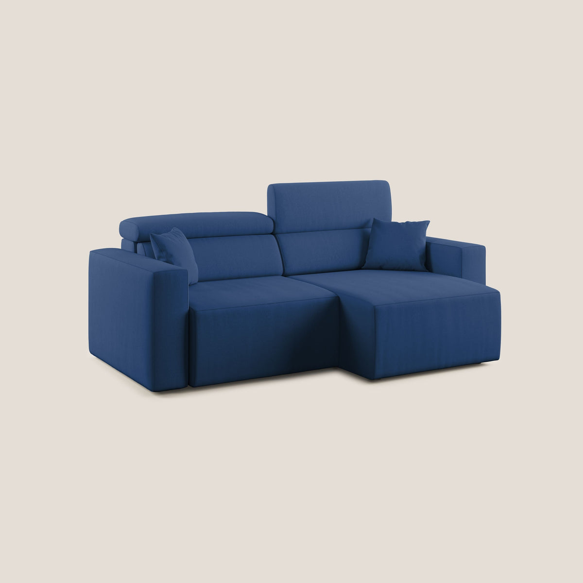 Orwell divano con seduta estraibile in microfibra smacchiabile T11 blu - divitt.sbs