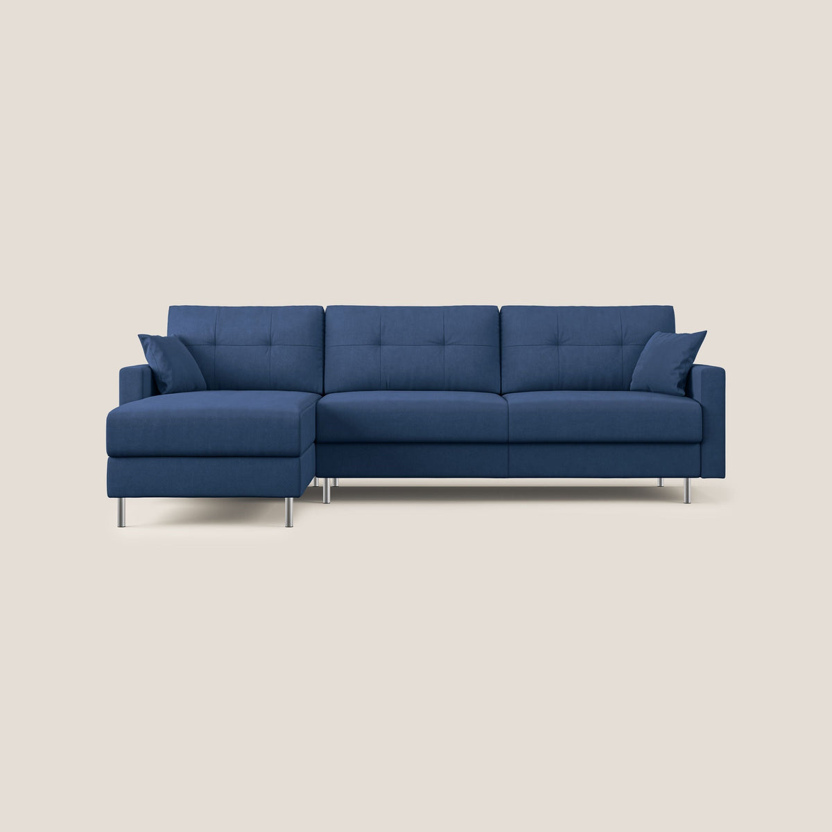 Megan divano letto angolare in microfibra smacchiabile T11 blu - divitt.sbs