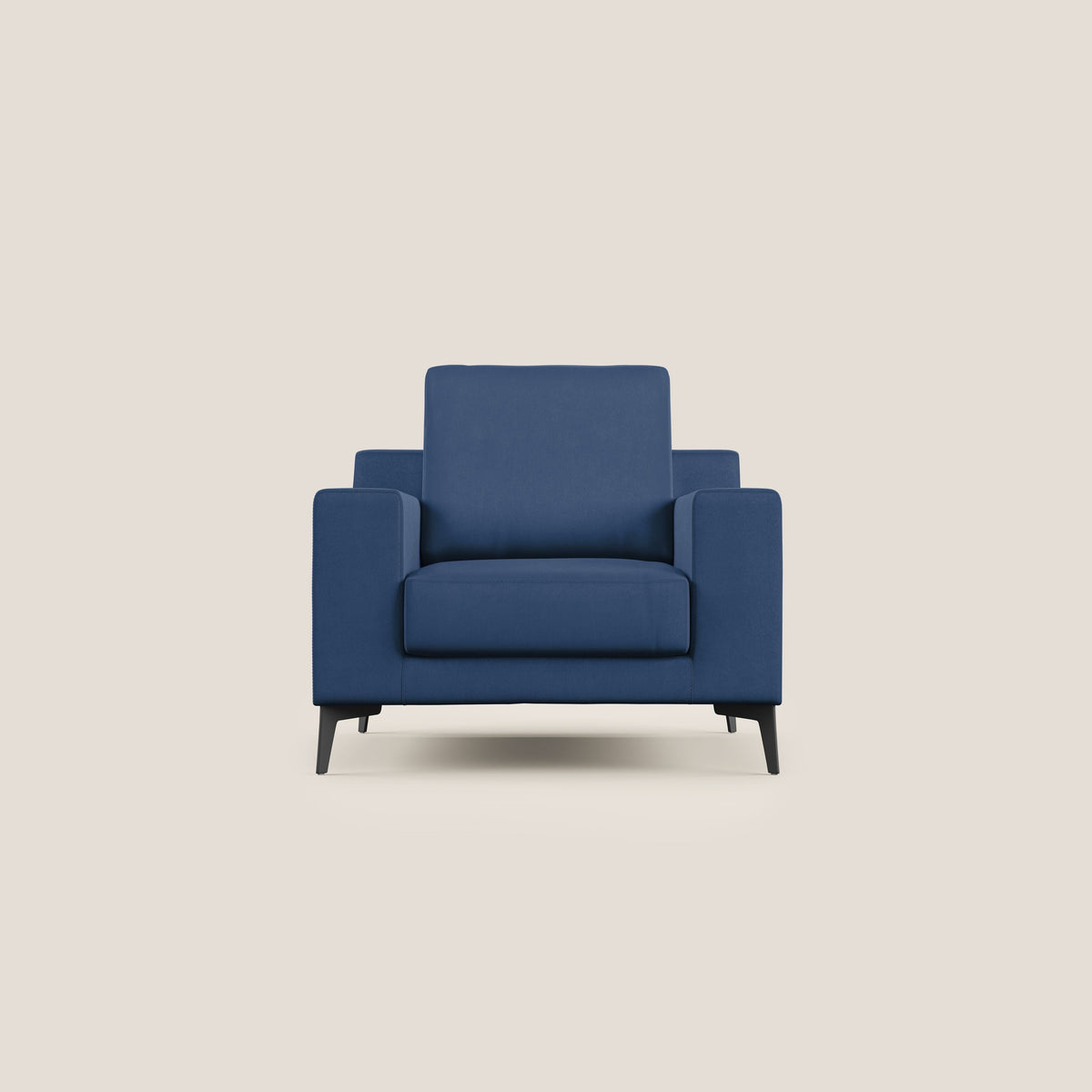 Prestige poltroncina moderna in microfibra smacchiabile T11 blu - divitt.sbs