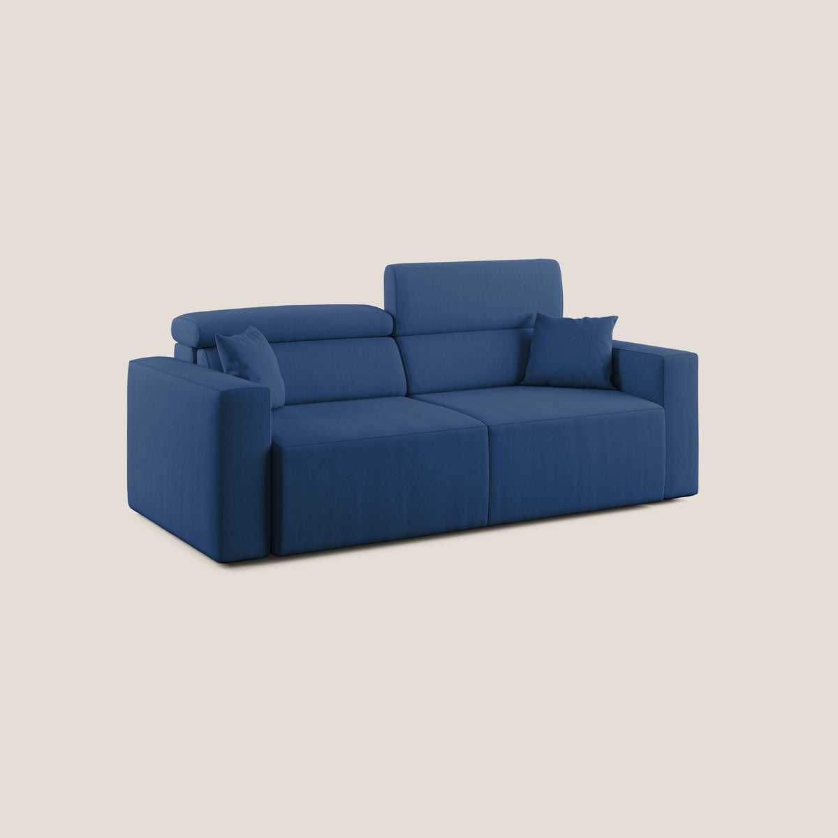 Orwell divano con seduta estraibile in microfibra smacchiabile T11 blu - divitt.sbs