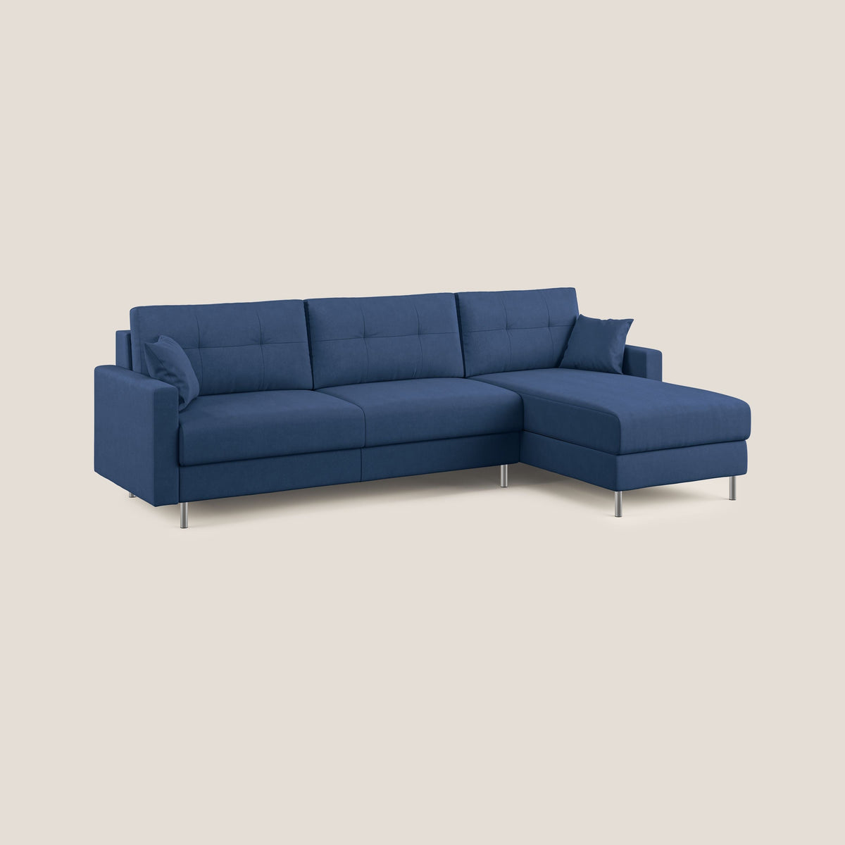 Megan divano letto angolare in microfibra smacchiabile T11 blu - divitt.sbs