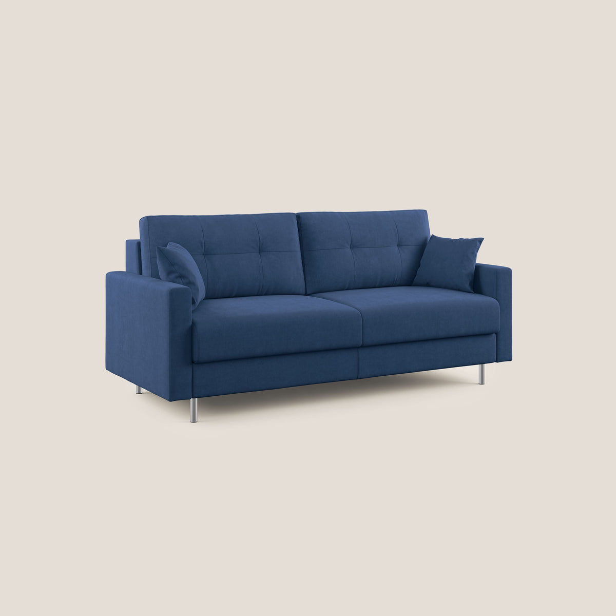 Megan divano letto matrimoniale in microfibra smacchiabile T11 blu - divitt.sbs