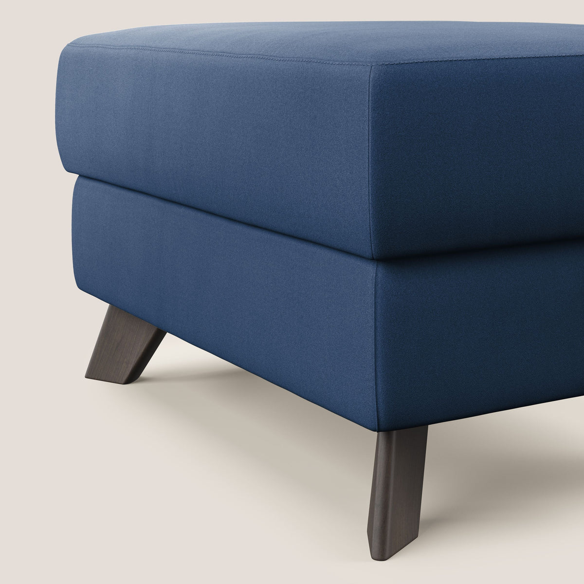 Moon Pouf contenitore e piedini alti in microfibra impermeabile T11 blu - divitt.sbs