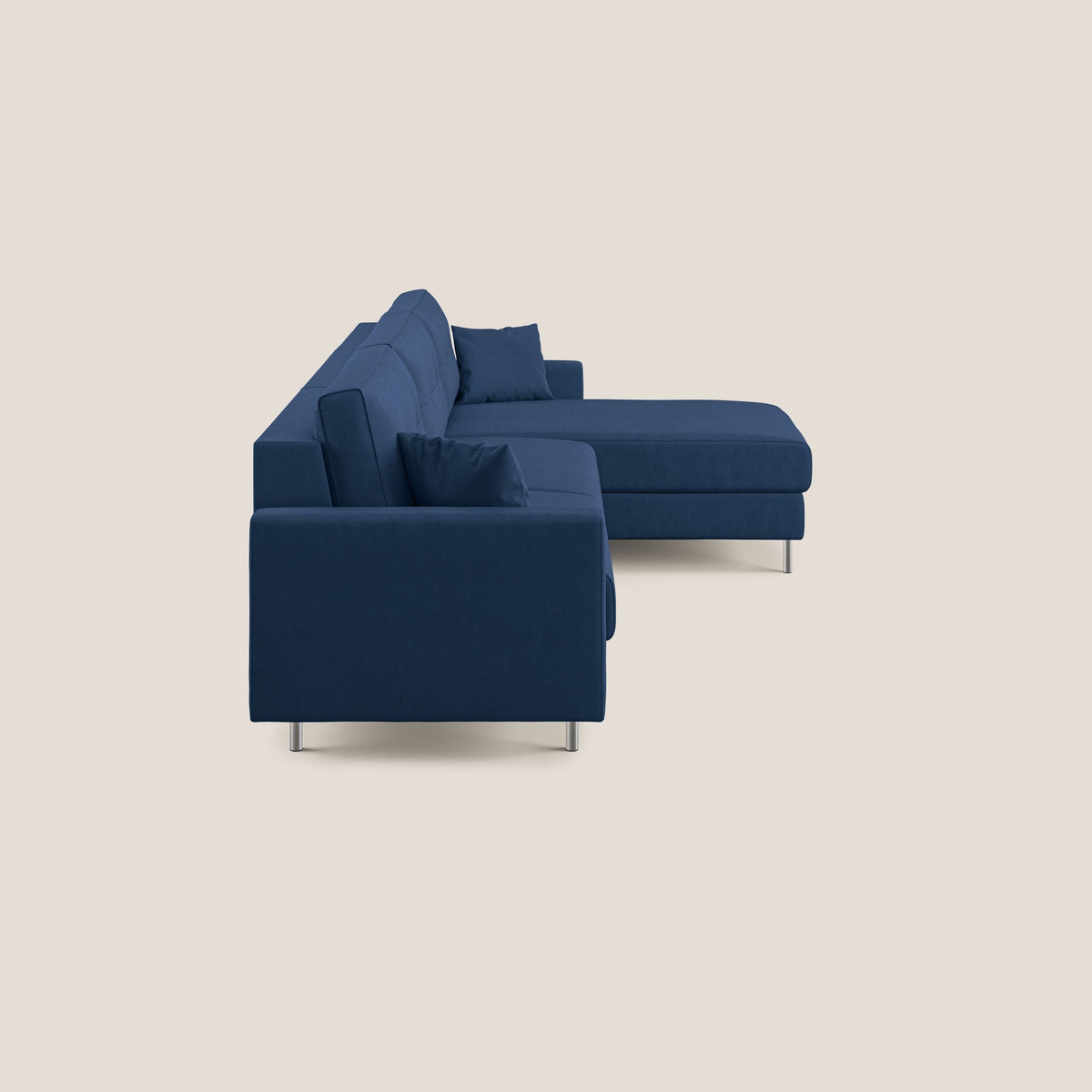 Megan divano letto angolare in microfibra smacchiabile T11 blu - divitt.sbs