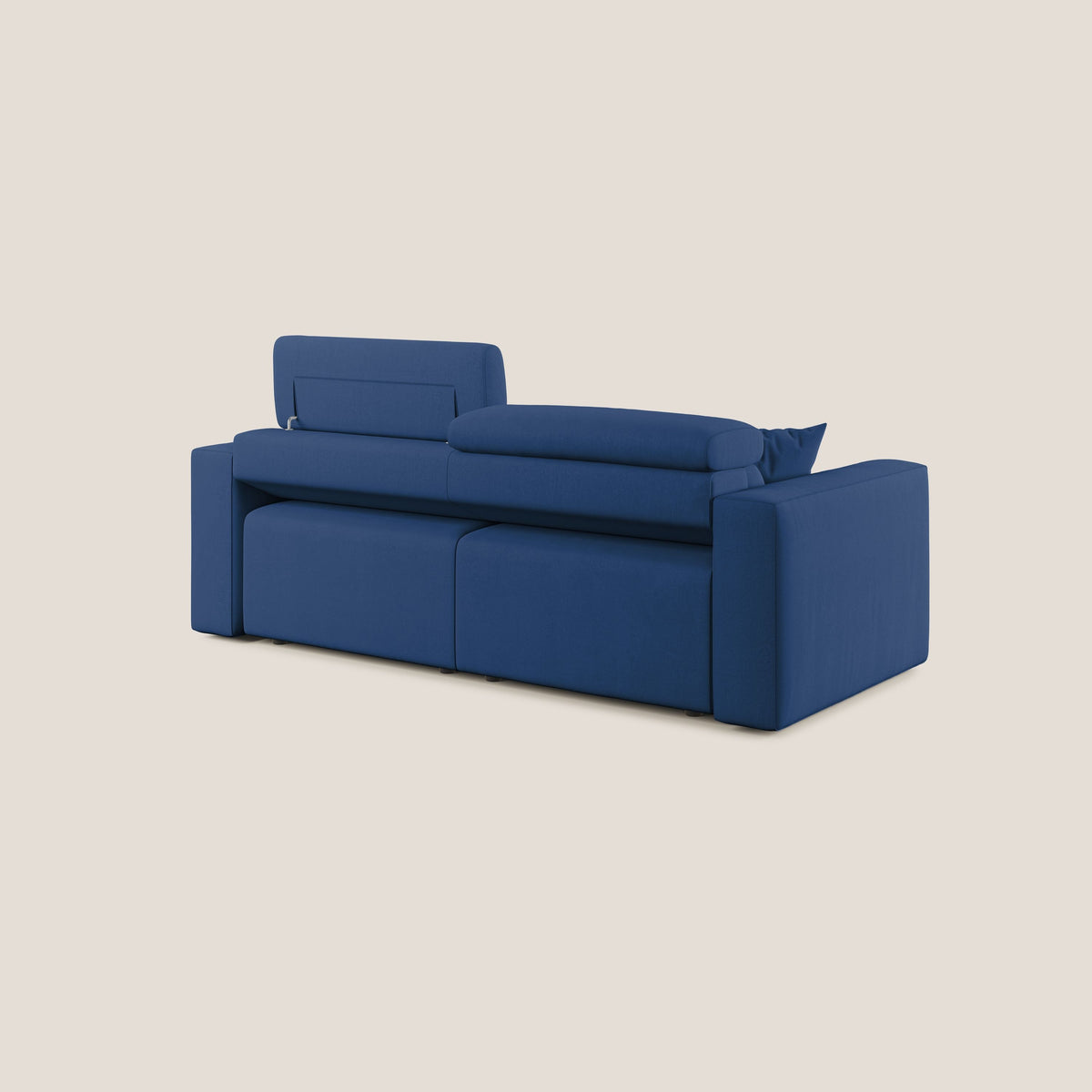 Orwell divano con seduta estraibile in microfibra smacchiabile T11 blu - divitt.sbs