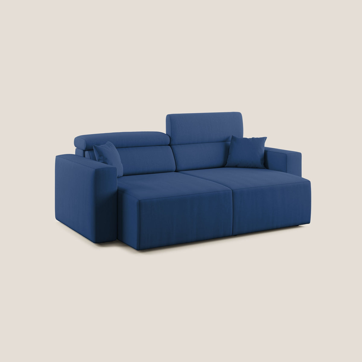 Orwell divano con seduta estraibile in microfibra smacchiabile T11 blu - divitt.sbs