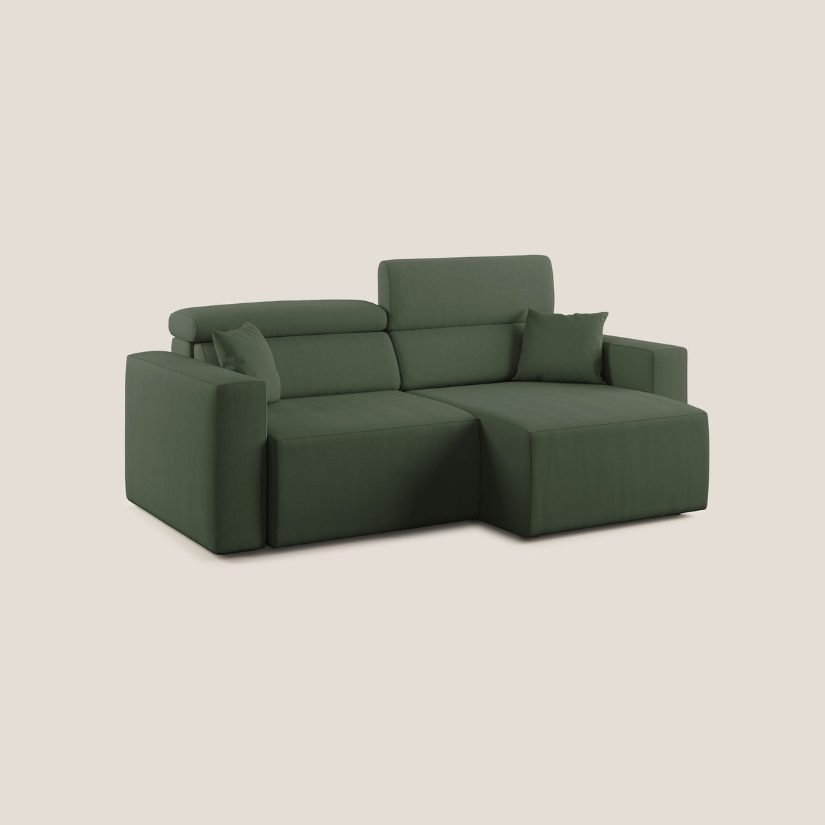 Orwell divano con seduta estraibile in microfibra smacchiabile T11 verde - divitt.sbs