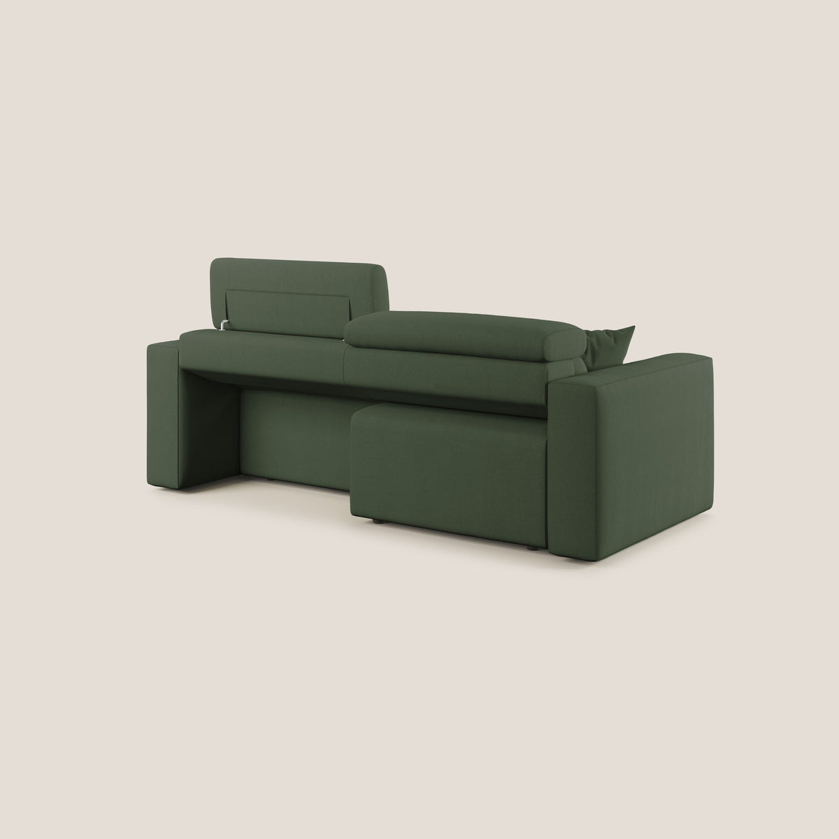 Orwell divano con seduta estraibile in microfibra smacchiabile T11 verde - divitt.sbs