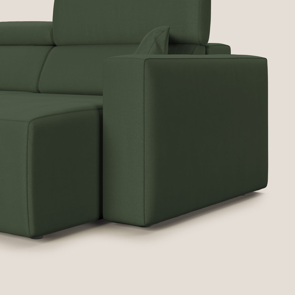 Orwell divano con seduta estraibile in microfibra smacchiabile T11 verde - divitt.sbs