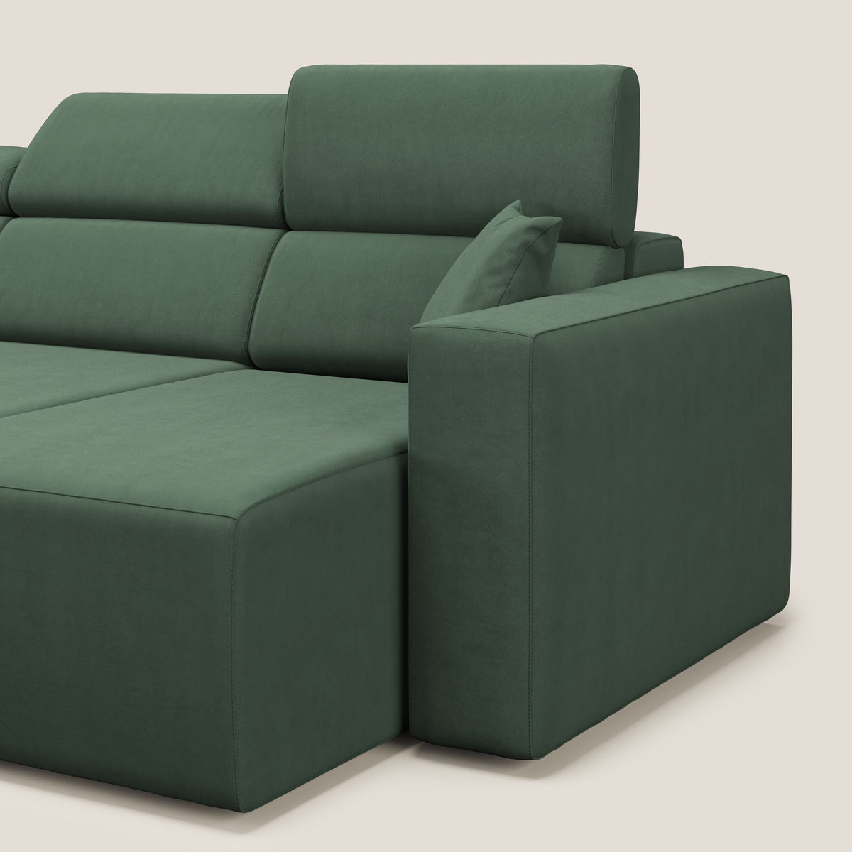 Orwell divano con 3 sedute estraibili in microfibra smacchiabile T11 verde - divitt.sbs