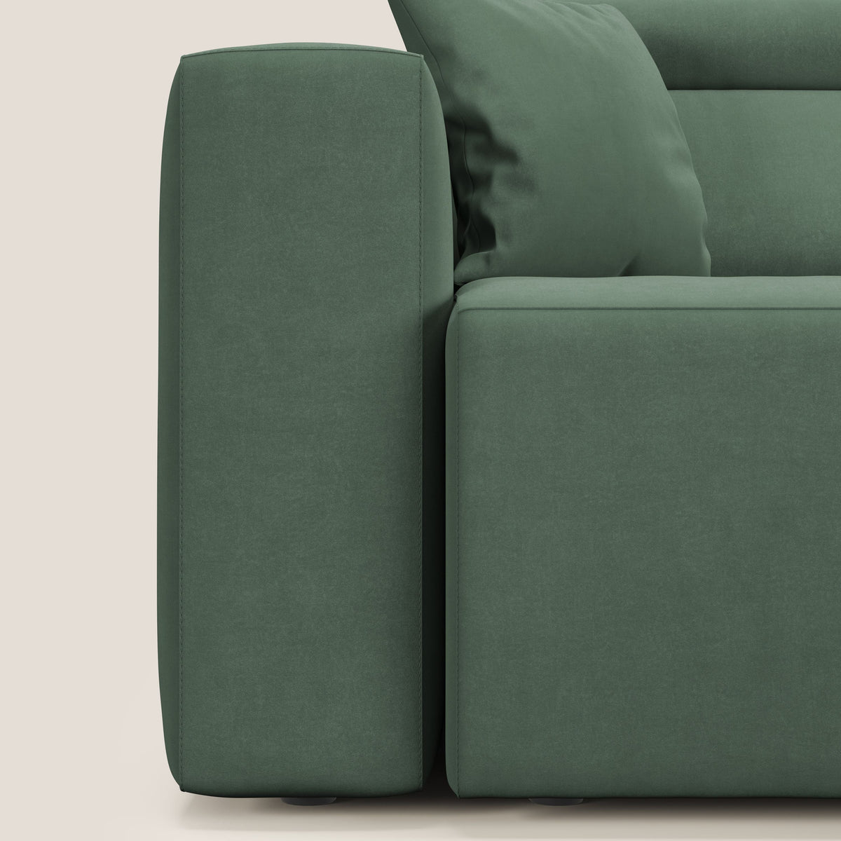 Orwell divano con 3 sedute estraibili in microfibra smacchiabile T11 verde - divitt.sbs