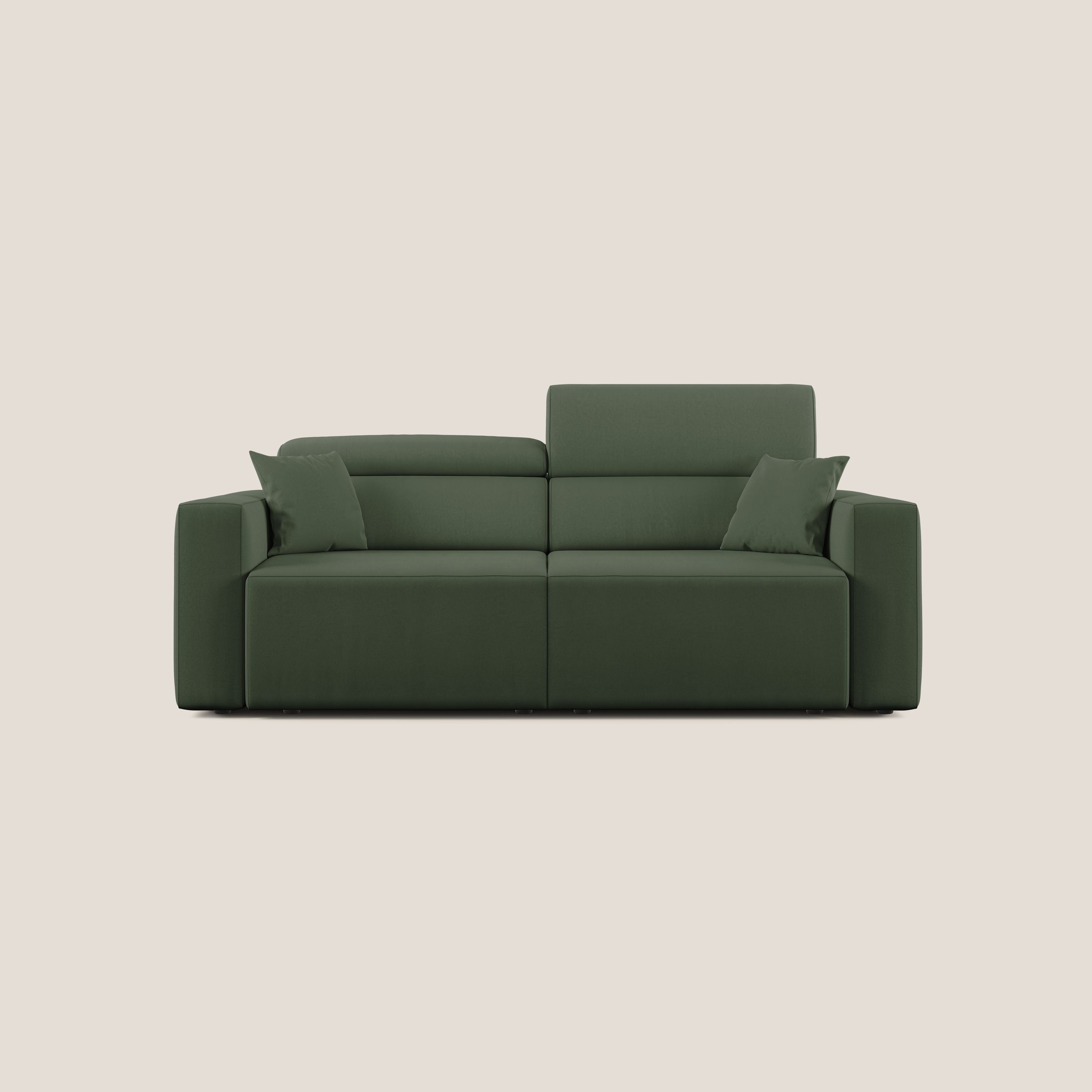 Orwell divano con seduta estraibile in microfibra smacchiabile T11 verde - divitt.sbs