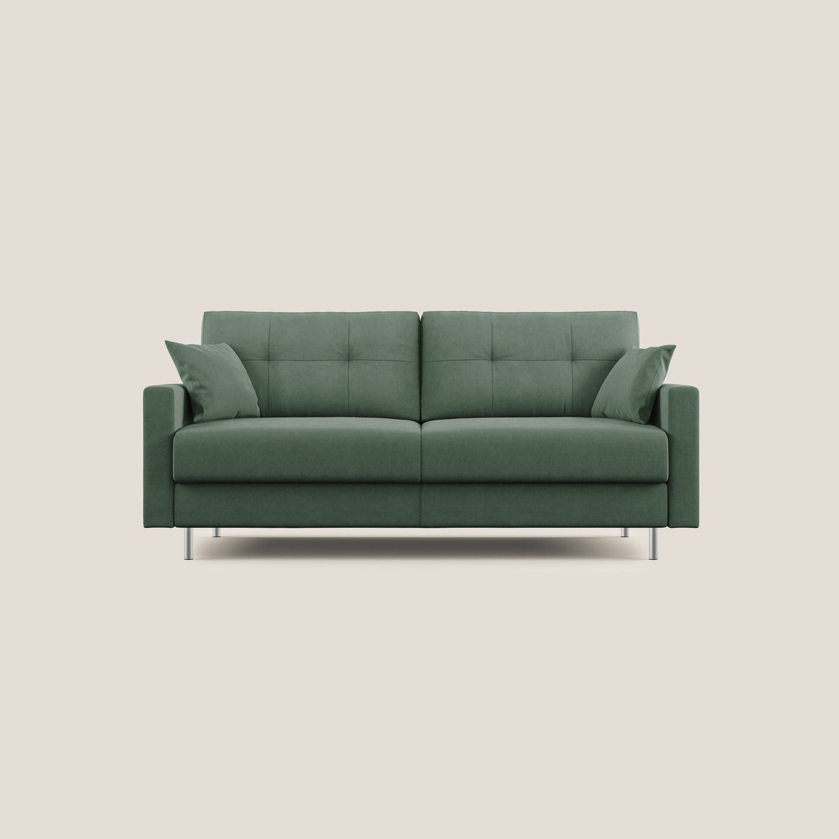 Megan divano letto matrimoniale in microfibra smacchiabile T11 verde - divitt.sbs