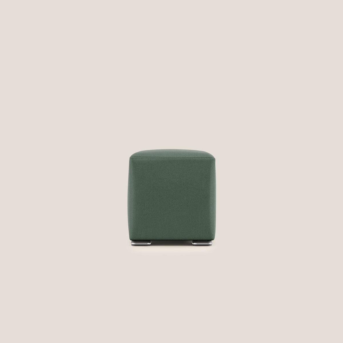 Cube pouf in microfibra smacchiabile T11 verde - divitt.sbs