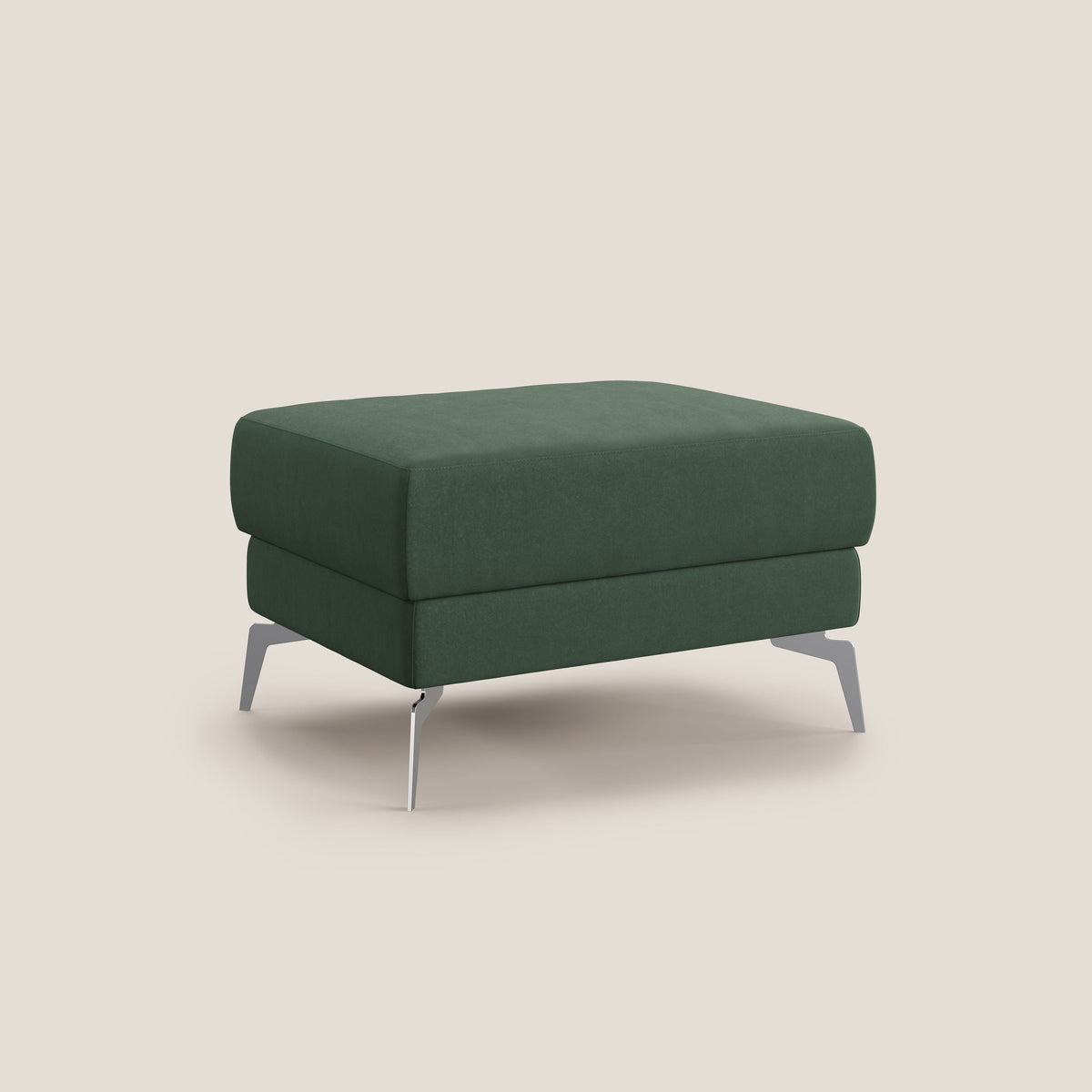 Star Pouf con piedini alti in microfibra impermeabile T11 verde - divitt.sbs