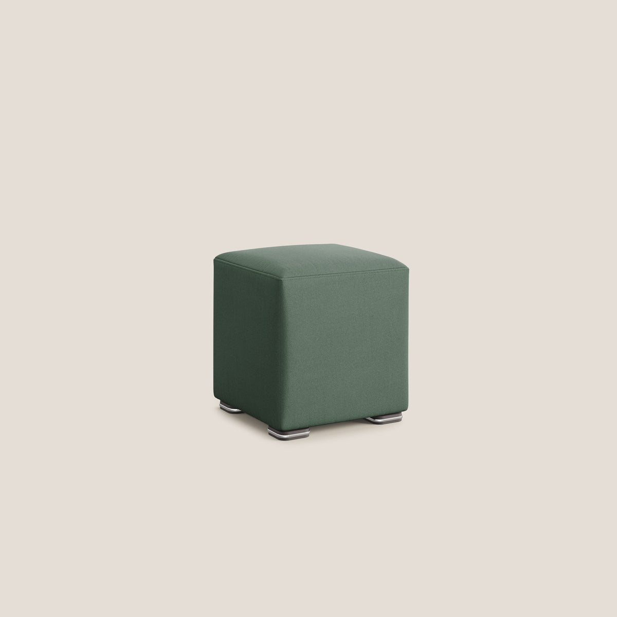 Cube pouf in microfibra smacchiabile T11 verde - divitt.sbs