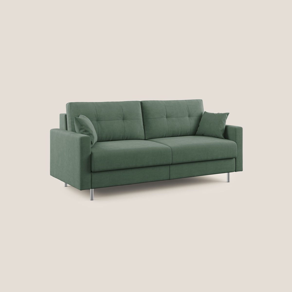 Megan divano letto matrimoniale in microfibra smacchiabile T11 verde - divitt.sbs