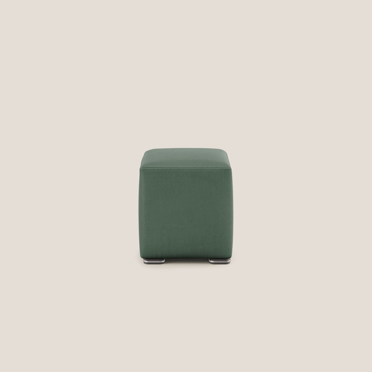 Cube pouf in microfibra smacchiabile T11 verde - divitt.sbs