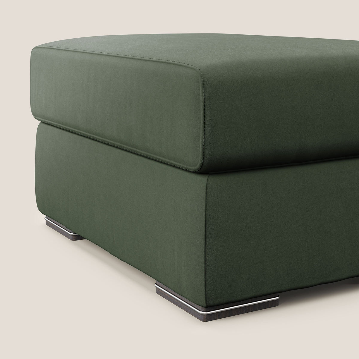 Sun pouf apribile contenitore in microfibra smacchiabile T11 verde - divitt.sbs