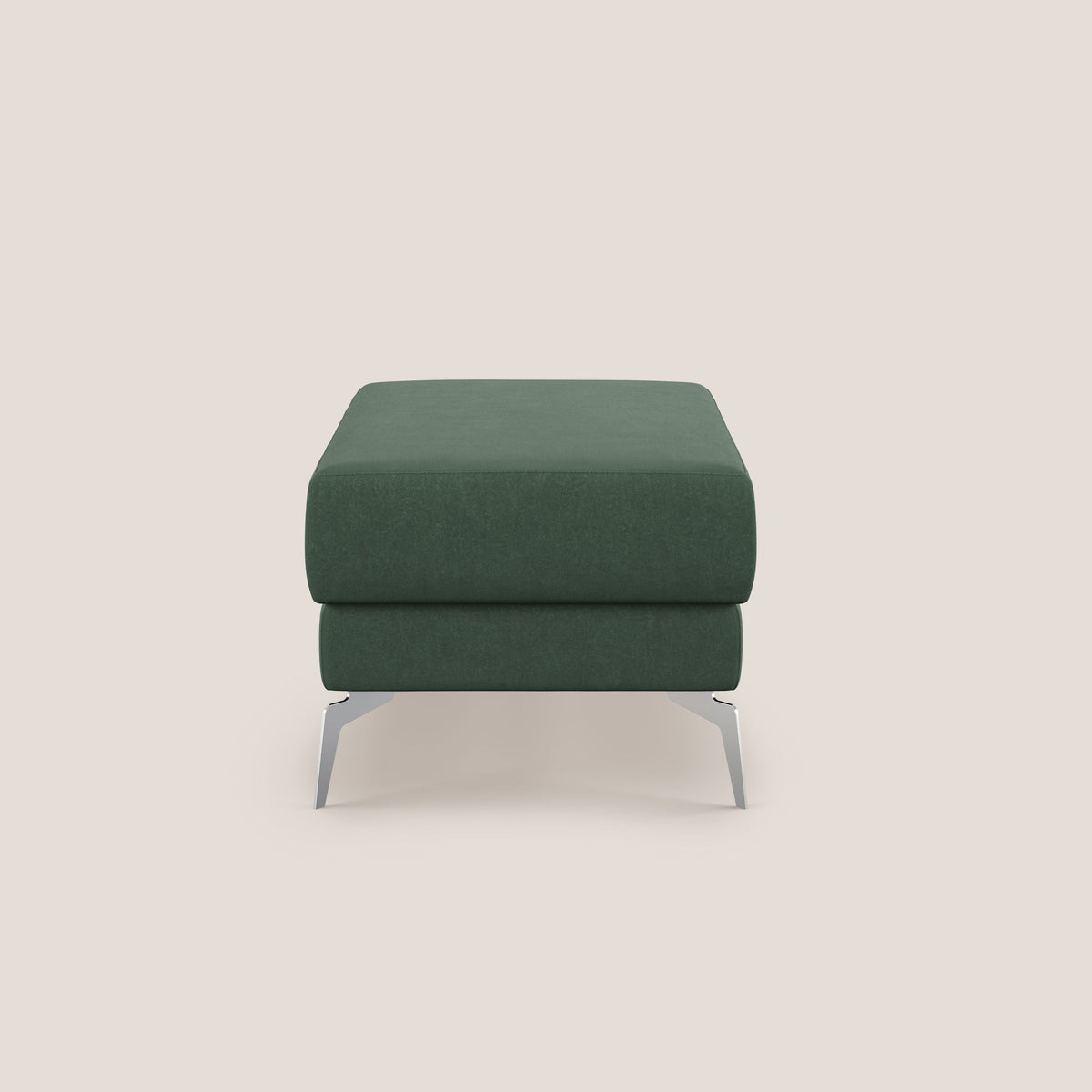 Star Pouf con piedini alti in microfibra impermeabile T11 verde - divitt.sbs