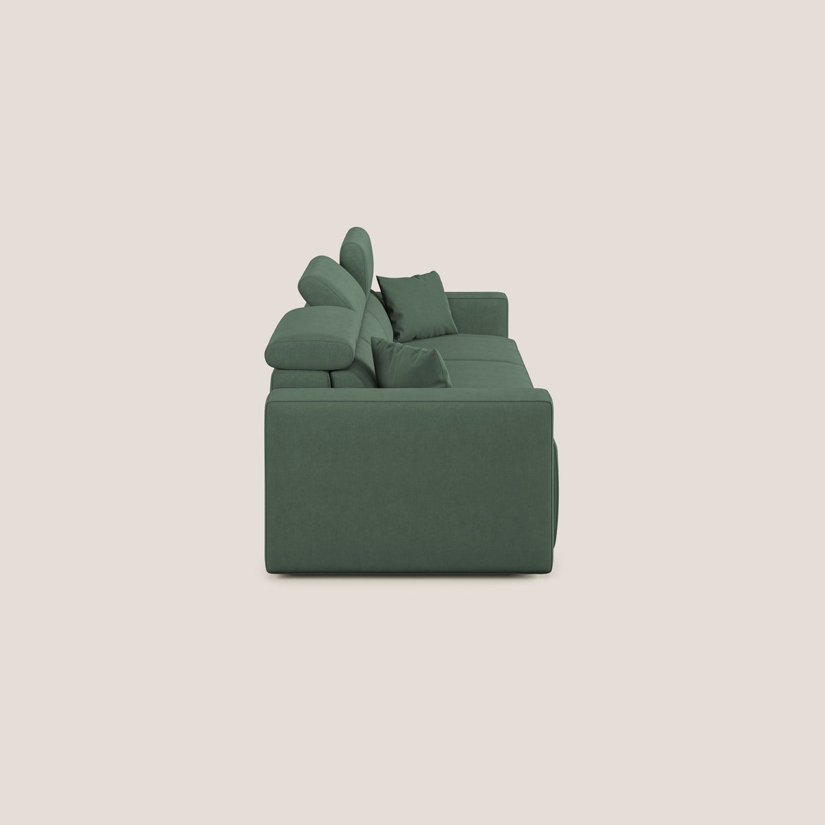 Orwell divano con 3 sedute estraibili in microfibra smacchiabile T11 verde - divitt.sbs