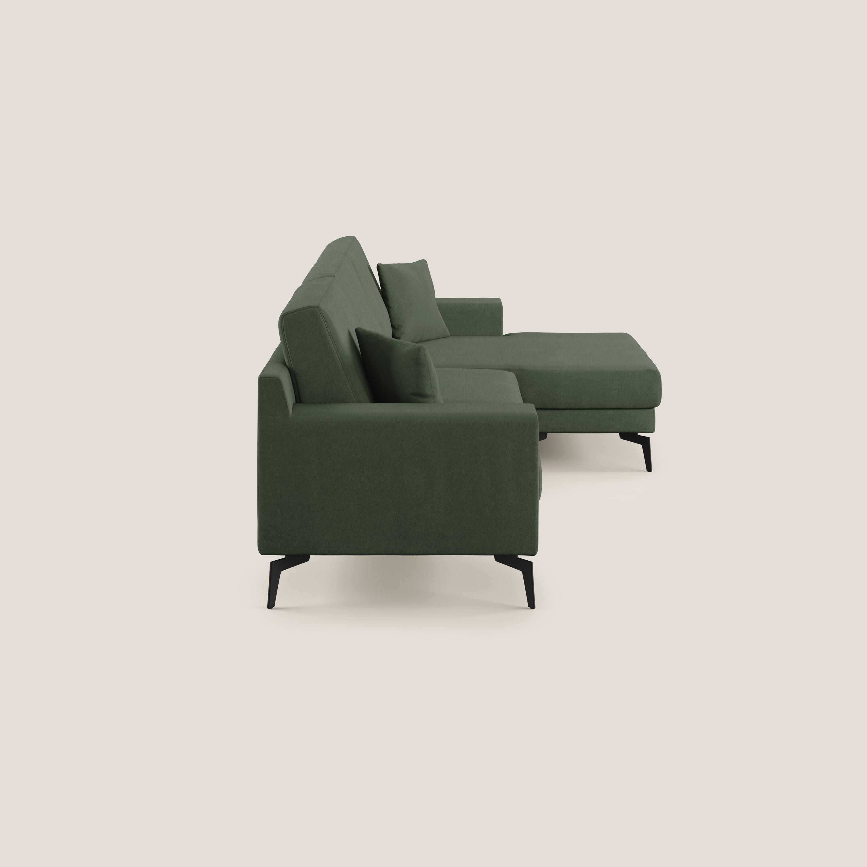 Prestige divano angolare reversibile in microfibra smacchiabile T11 verde - divitt.sbs