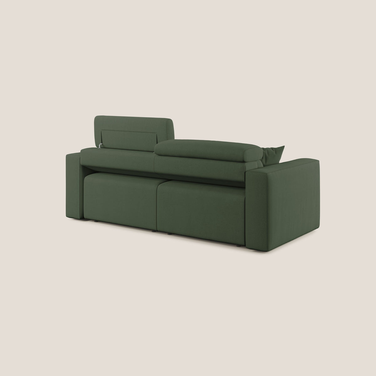 Orwell divano con seduta estraibile in microfibra smacchiabile T11 verde - divitt.sbs