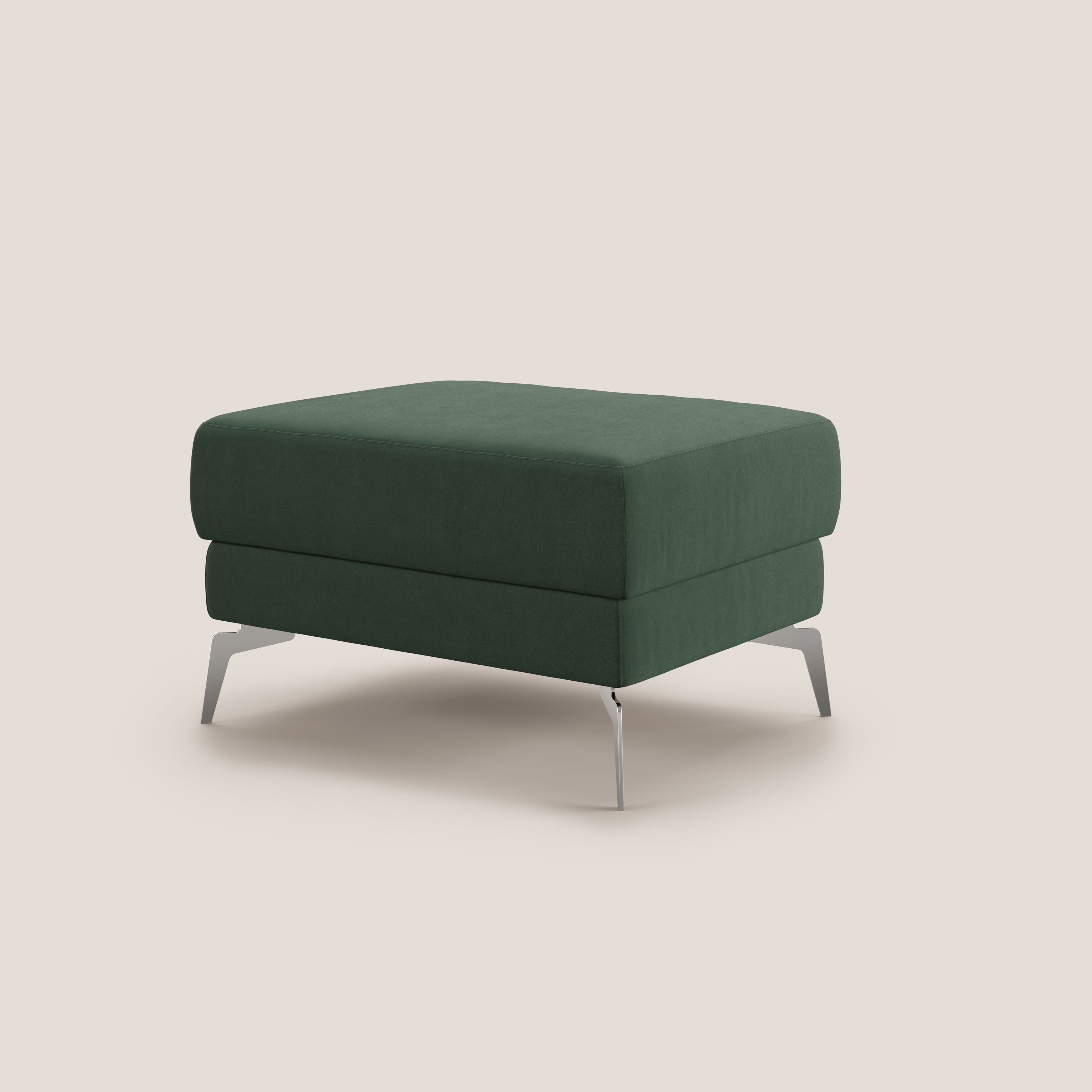 Star Pouf con piedini alti in microfibra impermeabile T11 verde - divitt.sbs